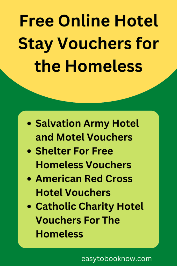 Free Online Hotel Stay Vouchers for the Homeless