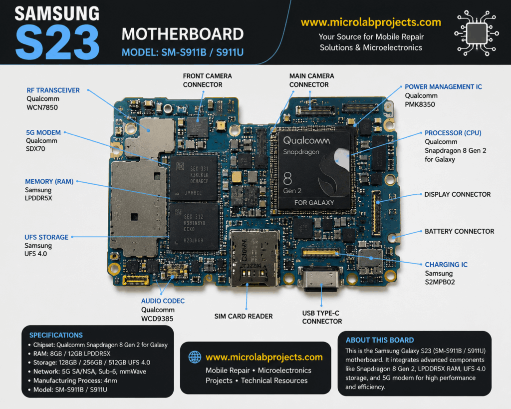 Samsung Galaxy S23 Motherboard
