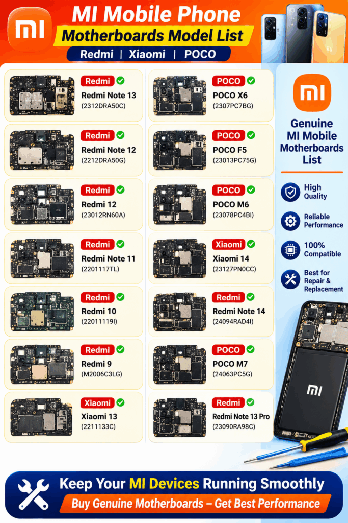 MI Mobile Phone Motherboard