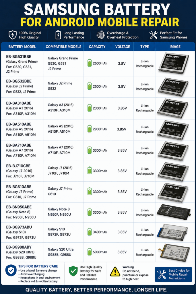 Samsung Android Mobile Batteries