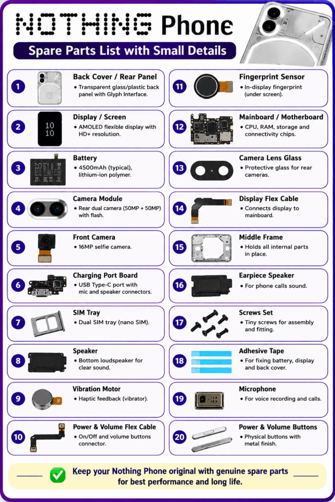 Nothing Phone Spare Parts
